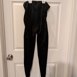 Opaque Black Footless Maternity Tights